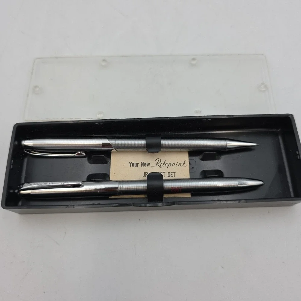 Vintage RITEPOINT Jr Cadet Set Metal Pen & Pencil We Made A Million 1962 Rare